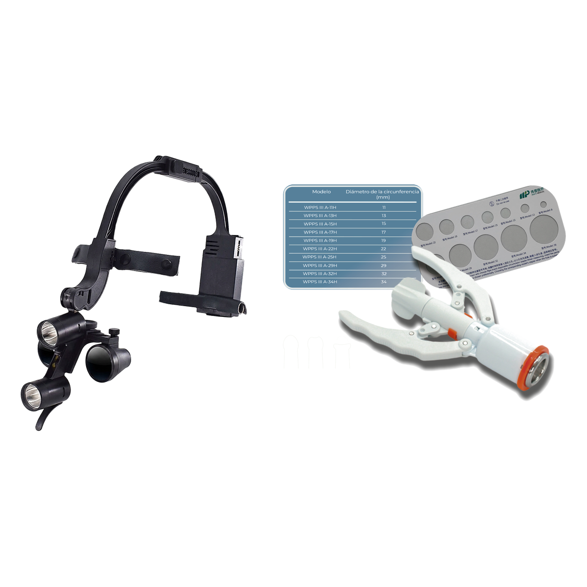 Kit Frontoluz A-1 + Engrapadora de circuncisión