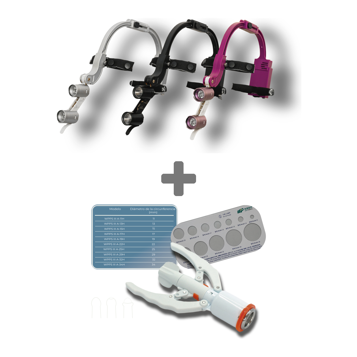 Kit Frontoluz A-1 + Engrapadora de circuncisión